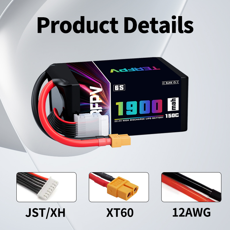 1/2 stuks TERFPV Lipo 6S 1900m - Drone Battery 6S recensie en prijs