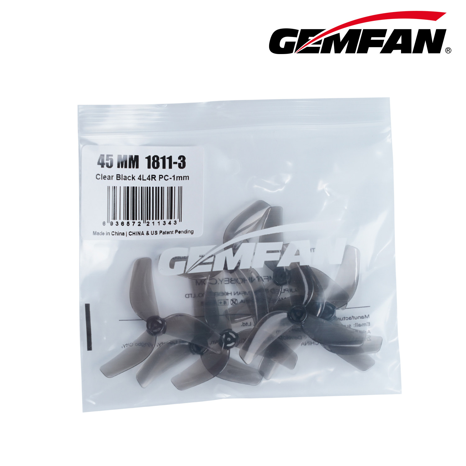 4-pack Gemfan 1811 45mm 3-blad - Drone Battery Bag recensie en prijs