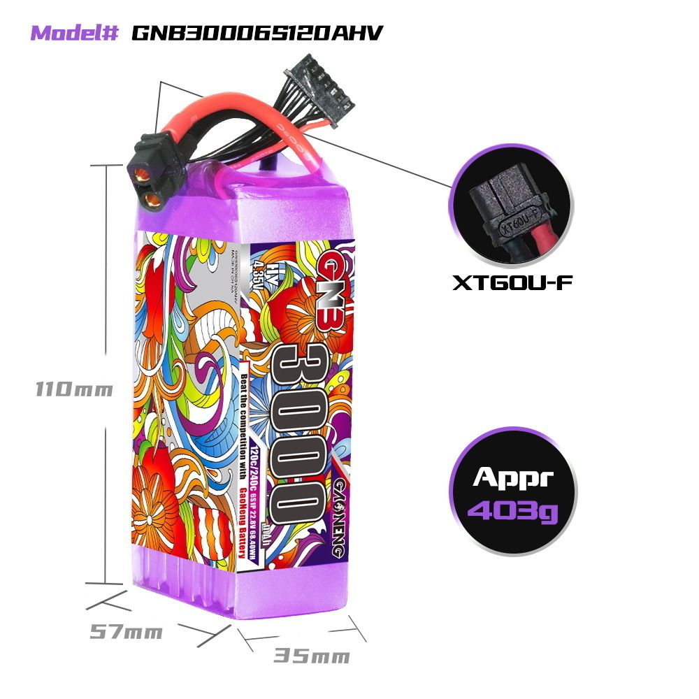 GNB Lipo Batterij 6S 22.8V 300 - Drone Battery 6S recensie en prijs